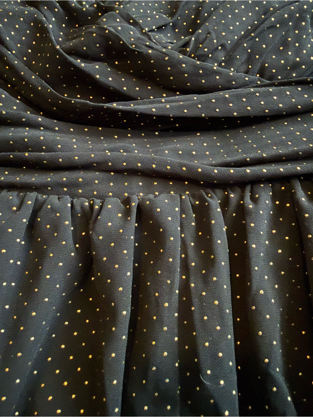 Lane Bryant Black & Gold Polka Dot Strapless Cocktail Dress Size 14 - Picture 3 of 9